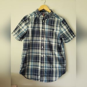 Boys plaid shirt 18/20 XL boys shirt XL Chaps dress shirt button up top boys XL